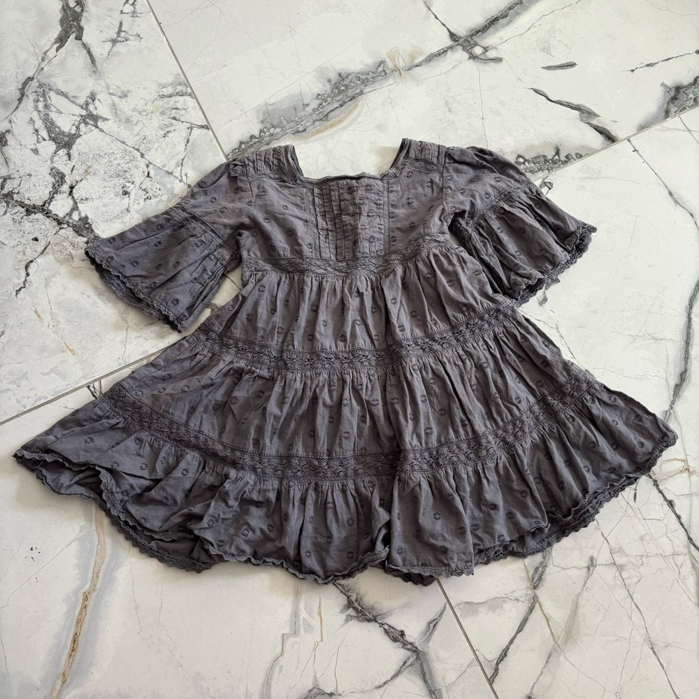 Zara Charcoal Textured Dress